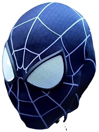 MOHDHAF-Hworks Blaue Spinne Maske Vollgesichtstuch Kopfbedeckung Cosplay Kostüm Requisiten für Halloween Party