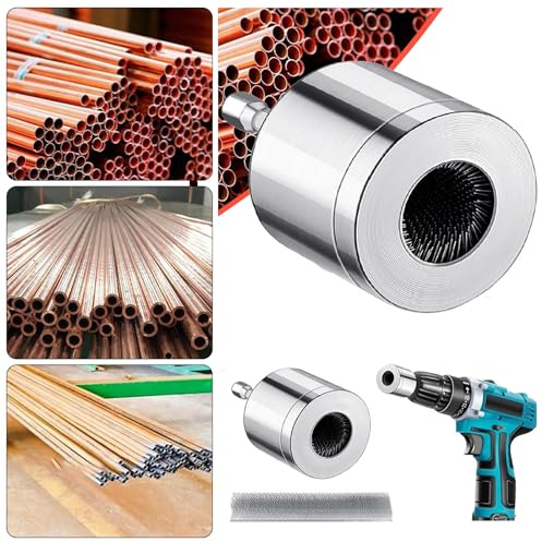 15/22/28mm Copper Pipe Cleaner for drill pipe cleaner, Upgraded Metal Tube Cleaning Brushes, Plumbing Brush Copper pipe drill Cleaners 22mm+15mm pipe Cleaner for Electric drill Bit (2pc/Set)