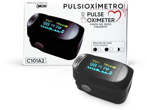 Saturimetro da Dito Professionale Behler C101A2 – Misuratore Ossigeno SpO2 e Frequenza Cardiaca – Display OLED a Colori 4 Direzioni – Allarme SpO2 Regolabile – Leggero 80 g con 2 Batterie AAA Incluse