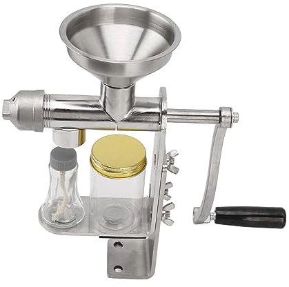 TSLVTA Manual Oil Press Machine Stainless Steel Cold Hot Press Oil Extractor Household Commercial Oil Expeller Oil Presser for Nut and Seed Oil Press Commercial Domestic Use