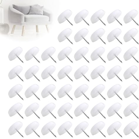 50 PCS Clavos de Almohadilla de Mueble 20mm, Tacos de Plástico para Patas de Sillas, Tacos con Clavos para Muebles, Almohadillas Resistentes y Antideslizantes para Protección de Muebles