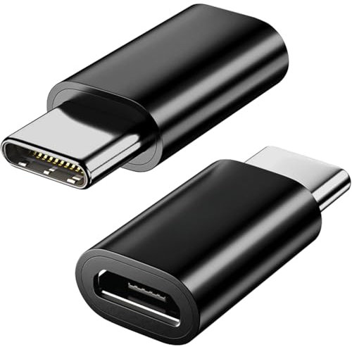 Micro USB to USB C Adapter 2 Pack, USB Type C Male to Micro USB Female Adapter USB C Adapter Compatible with Samsung Galaxy, Huawei, Type-C Phones, Tablets and More