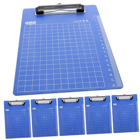 SHOWERORO Lot De 6 Porte-documents En Plastique Coloré A5 Porte-papiers Règle Pour Bureau École Hôpital Léger Aléatoire