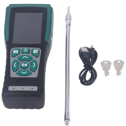 Portable Gas Detector 3.5in Gas Detector, Portable Gas Detector Color Screen USB Data Transmission 0 to 50ppm Handheld Tester