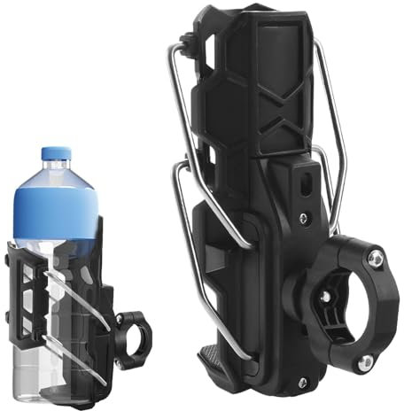 Motorcycle Cup Holder, Adjustable Bike Water Bottle Cage, Drink Holder, ABS+ stainless steel, Secure Fit, Easy Access, Easy Installation on Various Vehicles for Different Bottle Types