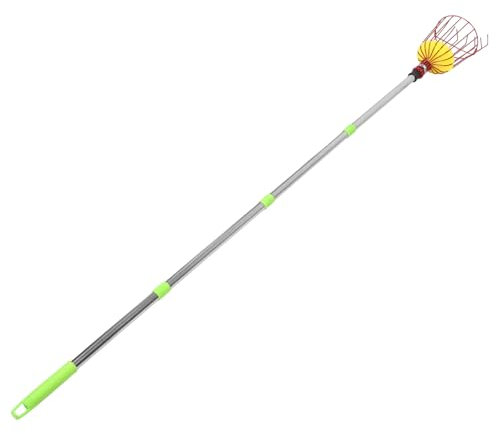 TOGEVAL 1.6m Telescopic Extendable Fruit Picker Tool Lightweight Pole for Effortless Harvesting of Pears Lemons and More for Gardeners and Home Harvesting