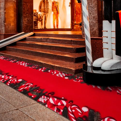Olivo.Shop Jingle Roll - Alfombra navideña de 1 Metro de Ancho para Eventos y preparaciones, Alfombra navideña a Medida, para Interior y Exterior, Modelo Gifts, 3 m
