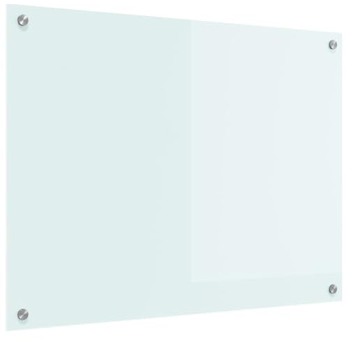 vidaXL Küchenrückwand Milch 80 x 60 cm Gehärtetes Glas
