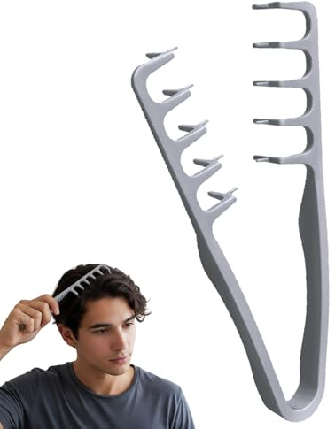 Styling Kamm mit Textur Comb,Textur Styling Kamm,Breiter Zahn kämm Männer,Roots Volume Toolleichtes Pflegezubehör,Ideal für lockiges Haar,Volumen für Die Haarwurzeln Mit Ponyansatz Pflegen
