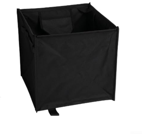 Contenedor de almacenamiento portátil y plegable para basura de camping y accesorios (negro)