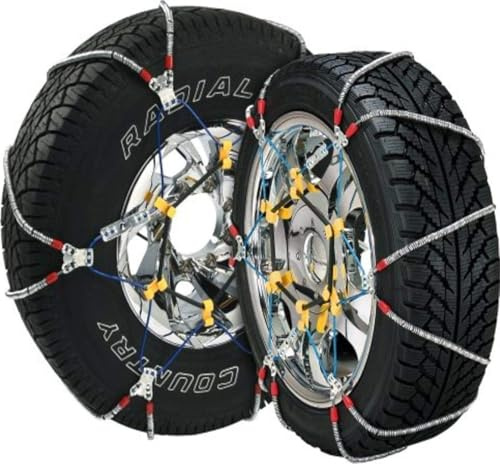 SCC SZ429 Super Z6 Cable Tire Chain for Passenger Cars, Pickups, and SUVs - Set of 2,Silver
