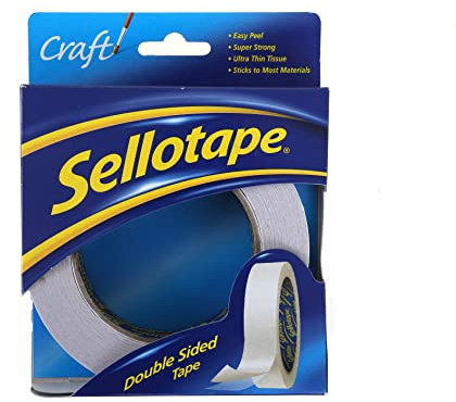 Sellotape 1447052 Dubbelsidig tejp, 25 mm x 33 m, Vit