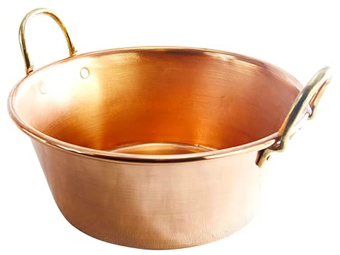 CopperGarden Soßen- & Marmeladentopf 12 Liter I Kochtopf aus Kupfer mit 36 cm Durchmesser I großer Topf zum Marmelade kochen I Für offenes Feuer & Gas geeignet I Ideale Wärmeverteilung