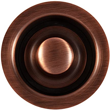 SinkSense Kitchen Sink Disposal Flange Drain with Stopper, Antique Copper