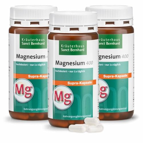 Magnesium-400-supra-Kapseln 360 Stück (3er-Bundle)