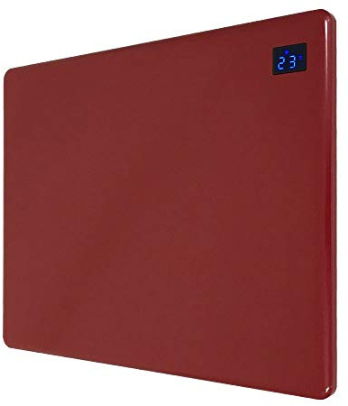 1000w Nova Live R Red Electric Horizontal Panel Heater - 24hr/7 day programming, 1KW Convector Heater - 500mm(w) x 400mm(h)