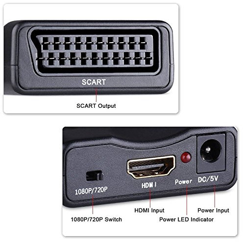Convertitore video trasformatore da HDMI a SCART adattatore analogico digitale TV DVD