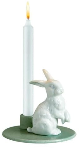 Dottir Nordic Design - Kerzenhalter - Geburtstagsgeschichten Hase - Porzellan - Ø8,5 x H8 cm