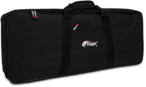 TIGER KGB14-05 Keyboard-Tasche mit 61 Tasten, 970 x 375 x 140 mm, Schwarz | Ideal für Anfänger und Musiker auf Tour, Schwarz, 97 x 40 x 14 cm