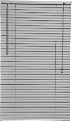Funky Gadgets PVC Custom Made to Measure Blinds Window Venetian Blinds Easy Fit Curtains Trimmable Window blinds Child Safe Home Office 25mm Slats (Silver Grey - W60cm x L150cm)