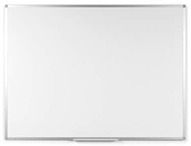BoardsPlus - Whiteboard - 105 x 75 cm, mit Aluminiumrahmen und Stifteablage, Melamin Oberfläche