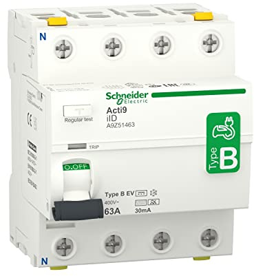 Schneider Acti9 - Iid 4P 63A 30mA B EV