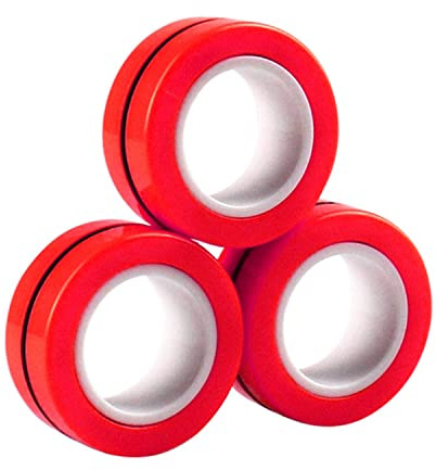 JINYISI Magnetische Ringe, Fidget Magnete, Magnetringe Fidget Toy, Specs Fidget Toy Magnete Bälle, Magnet Fidget Toy, Finger Magnetic Ring Fingertip Spinner, Dekompression Magnetring
