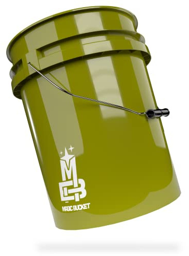 MAGIC BUCKET Wash Bucket for Car Hand Wash Khaki 5 US Gallons Approx. 20 Litres Compatible with Grit Guard, Detail Guardz Dirt Lock, Chemical Guys Dirt Trap, Gamma Lid