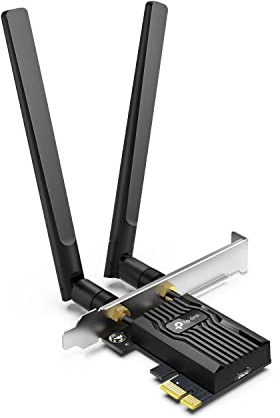 TP-Link WiFi 6 PCIe WiFi Card for Desktop PC AX3000 (Archer TX55E), Bluetooth 5.2, WPA3, 802.11ax Dual Band Wireless Adapter with MU-MIMO, Ultra-Low Latency, Supports Windows 11, 10 (64bit) Only
