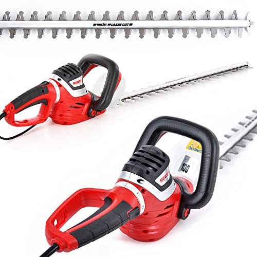 HECHT Profi Heckenschere elektrisch – elektrisch mit starkem 600 Watt Motor – innovatives Laser Cut Messer – einfaches Schneiden – für einen schönen Schnitt Ihrer Hecke – Strauchschere Elektro