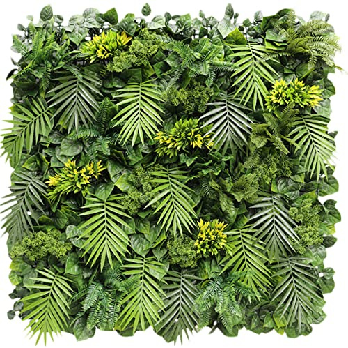 ECOOPTS 40x40 Faux Ivy Privacy Fence Screen Artificial Boxwood Panels Topiary Hedge Plants for Indoor Outdoor Decoration, 8 Mixed Leave, 2 Packs