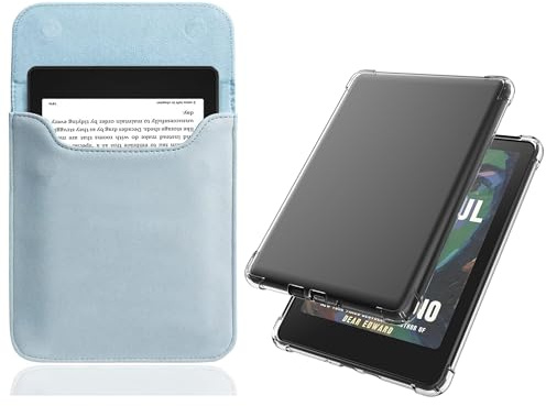 Sakenitly Schutzhülle für 6,8 Zoll Kindle Paperwhite 11. Generation und Signature Edition (Veröffentlichung 2021), Schutztasche und Leichte, Durchsichtige Hülle