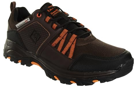 Avalanche Active Outdoor Trail Men's Lightweight Hiking Sneakers, Orange/Red Evening Zigzag (Sunset Chevron), EU 41 - UK 7