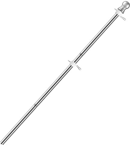 BESPORTBLE Fahnenmast Aus Edelstahl Mit Verstellbarem Flaggenhalter Für Garten Und Balkon Rostfrei Und Wetterbeständig Für Außenbereiche