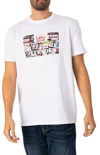 Weekend Offender Herren Keyte-Grafik-T-Shirt, Weiß, L