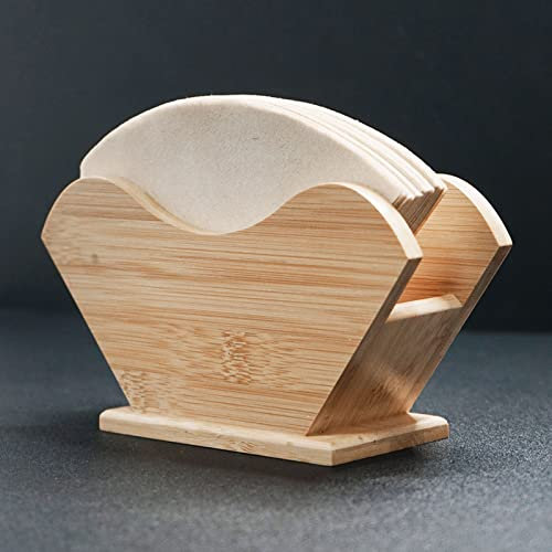 Gavigain Kaffeefilter-Halter, Stand Container Dispenser Rack Papier Stand Container Kaffee Papier Storage Rack für Kegel Form und flachen Boden