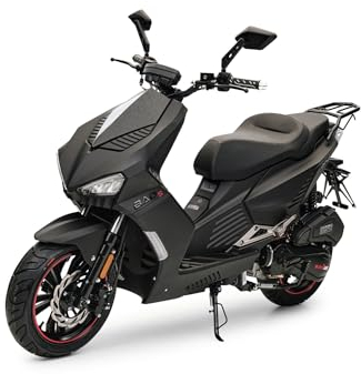 Motorroller 50 ccm Burnout BAD s Mattschwarz 25 km/h