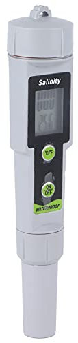 Medidor de Salinidad Probador de Salinidad Digital Tipo Bolígrafo para Medir el Contenido de Sal en Agua de Mar, Piscinas de Agua Salada, Estanques de Peces y Soluciones Acuosas