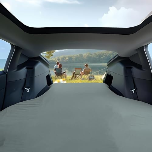 Uppblåsbar Madrass Tesla Model Y/3, Madrass Bil Tesla, HR-skum – 30 Sekunders Naturlig Luftabsorption, Superfina Mikrofibrer, Luftmadrass Tesla- Model Y/3, För Bilcamping, Resor Och Roadtrip