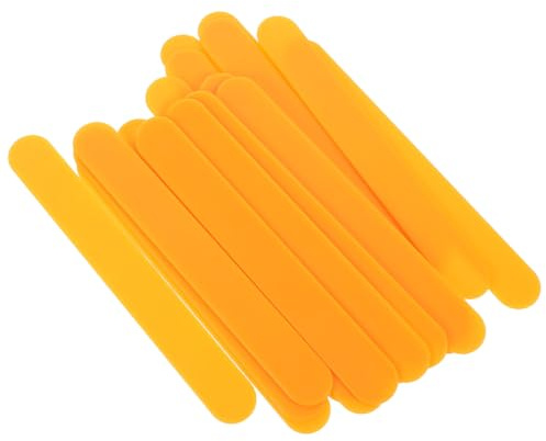Healeved Juego De 20 Depresores Linguales De Plástico Naranja Mango Ergonómico Multifuncional Para Higiene Bucal, Formación Oral y Exámenes Pediátricos, Adecuado Para Uso Dental y Cuidado Infantil