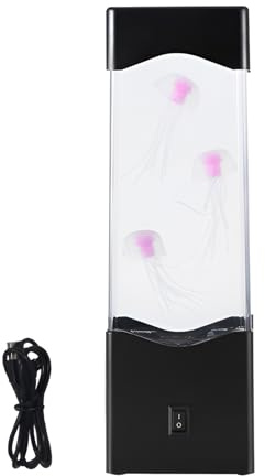 Syfunlv Lavalampe,Roten LED Vulkan Nachtlicht,Aquarium Nachttischlampe,USB Desktop Schlaf Lichter,Kreativität Stimmungslicht,für Innenbereich Zuhause Schlafzimmer koration Geschenke (Stil 1)