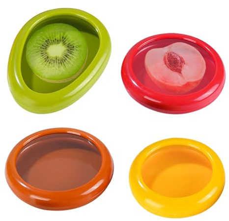 BDBFDFY 4 PCS Contenedores de Almacenamiento de Frutas,Caja de almacenamiento de frutas de silicona,Cajón de Frutas de Silicona,Recipientes de Silicona Reutilizables