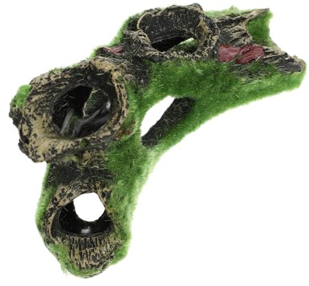 CIYODO Décoration Aquarium Résine Grotte Mousse Réaliste Cachette Ludique pour Poissons Ornement Polyvalent pour Aquarium Eau Douce et Élément Naturel pour Paysage Aquatique