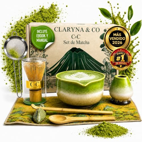 C&C Set Te Matcha Kit, 8 Piezas Premium Ecológicas Duraderas y Resistentes