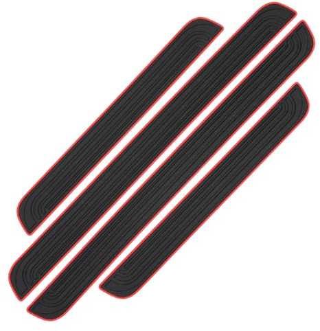 Zkydhbd 4Pc Auto Porta Entrata Decorazione Adesivi Del Piatto Del Davanzale Protezione Del Pedale di Benvenuto Copertura Protezione Del Bordo Della Porta Ingresso Decorazione Adesivi