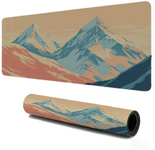 Alfombrilla Ratón Gaming 800x400, Mejora la Velocidad y la Precisión, Invierno Montaña Mouse Pad Antideslizante, Alfombrillas Raton de Oficina y Casa, Accesorio Gaming para Ordenador Ratón Teclado S68