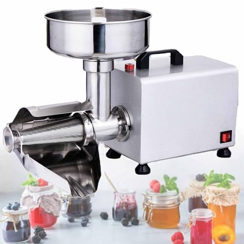 Machine à jus et à sauces électrique - Extracteur de jus et machine à sauces professionnel, en acier inoxydable, idéal pour les conserves et les purées