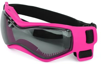 Hundglasögon, retro hundglasögon husdjurstillbehör hundsolglasögon för utomhusbruk med UV-skydd (rosa, M)