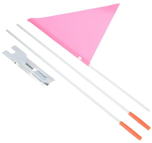 VALICLUD Fahrradfahne mit Robuster Fiberglasstange Pink für Kinderfahrräder und Anhänger zur Nutzung Schulwegen und Straßenverkehr