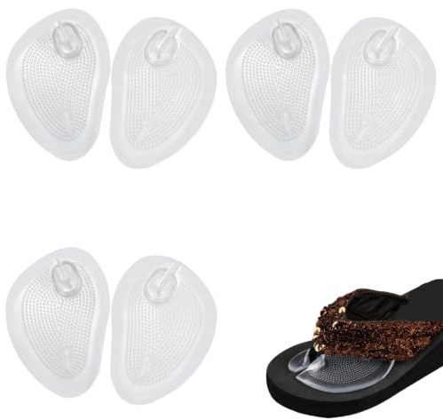 LOMSUXA 3 par gelflipskydd, halkfria dynor för sandaler och flip-flops, silikonfotskydd mot flagnande och blåsor